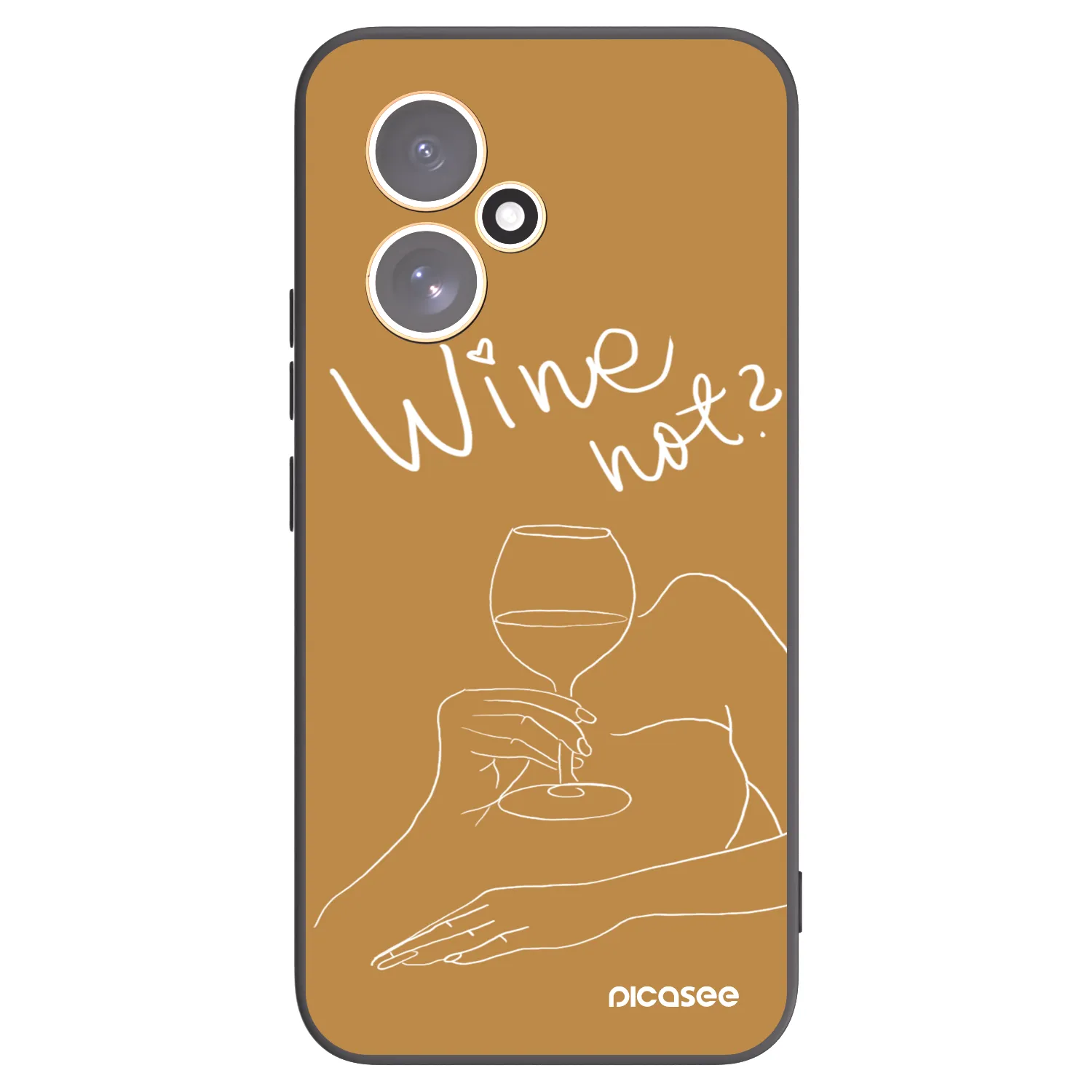 Picasee silikonowe czarne etui na Honor 400 5G - Wine not