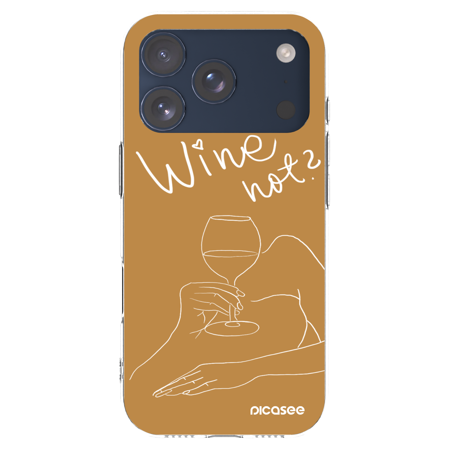 Picasee silikonowe przeźroczyste etui na Apple iPhone 17 Pro - Wine not