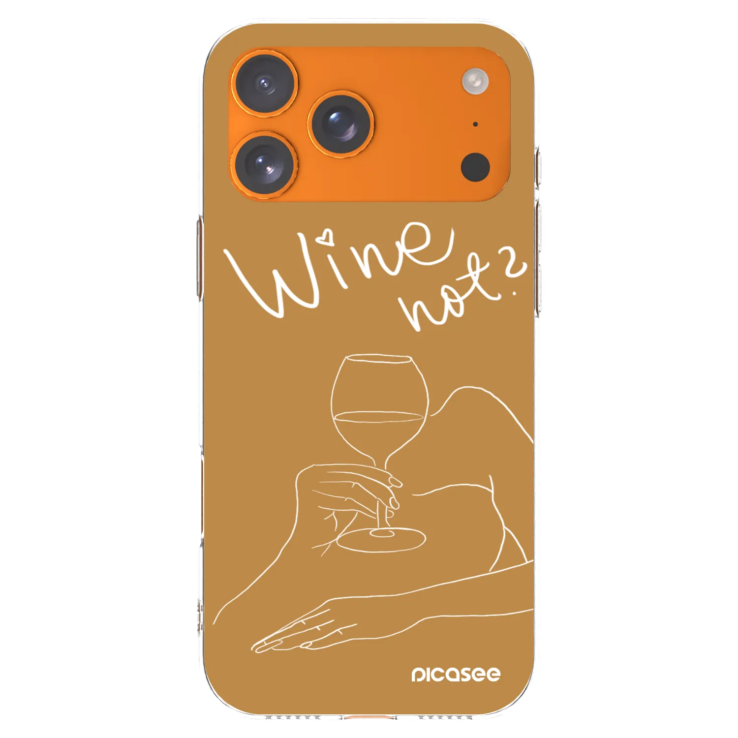 Picasee silikonowe przeźroczyste etui na Apple iPhone 17 Pro Max - Wine not