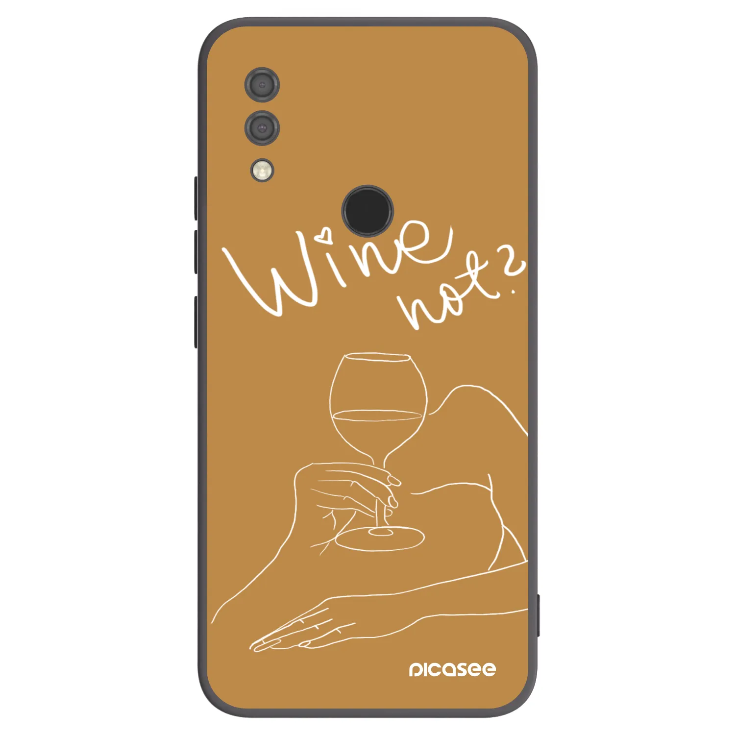 Picasee silikonowe czarne etui na Xiaomi Redmi 7 - Wine not