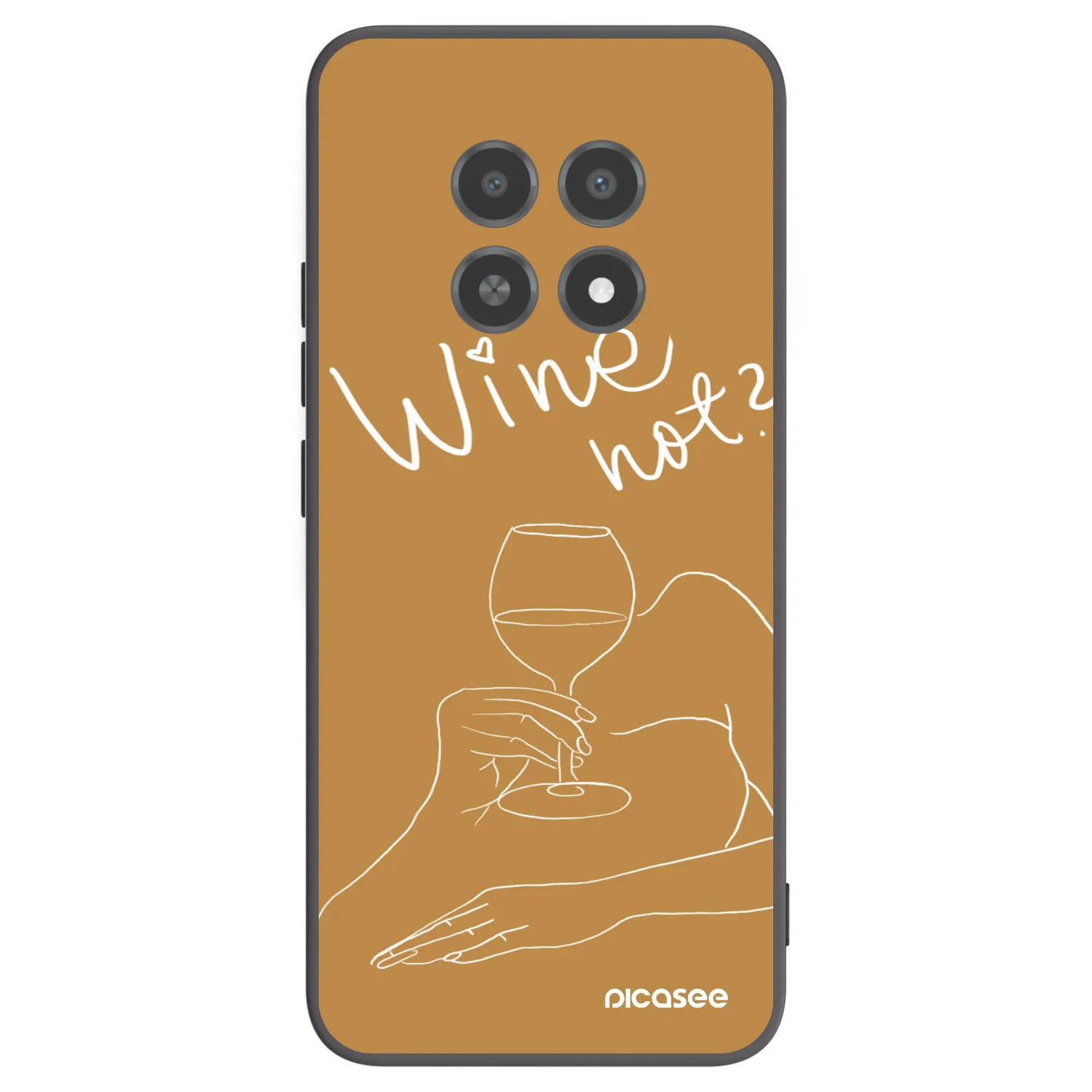 Picasee silikonowe czarne etui na Realme 12X - Wine not