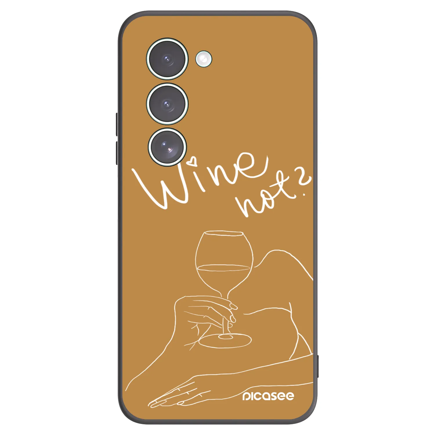 Picasee silikonowe czarne etui na Xiaomi Redmi 15 5G - Wine not