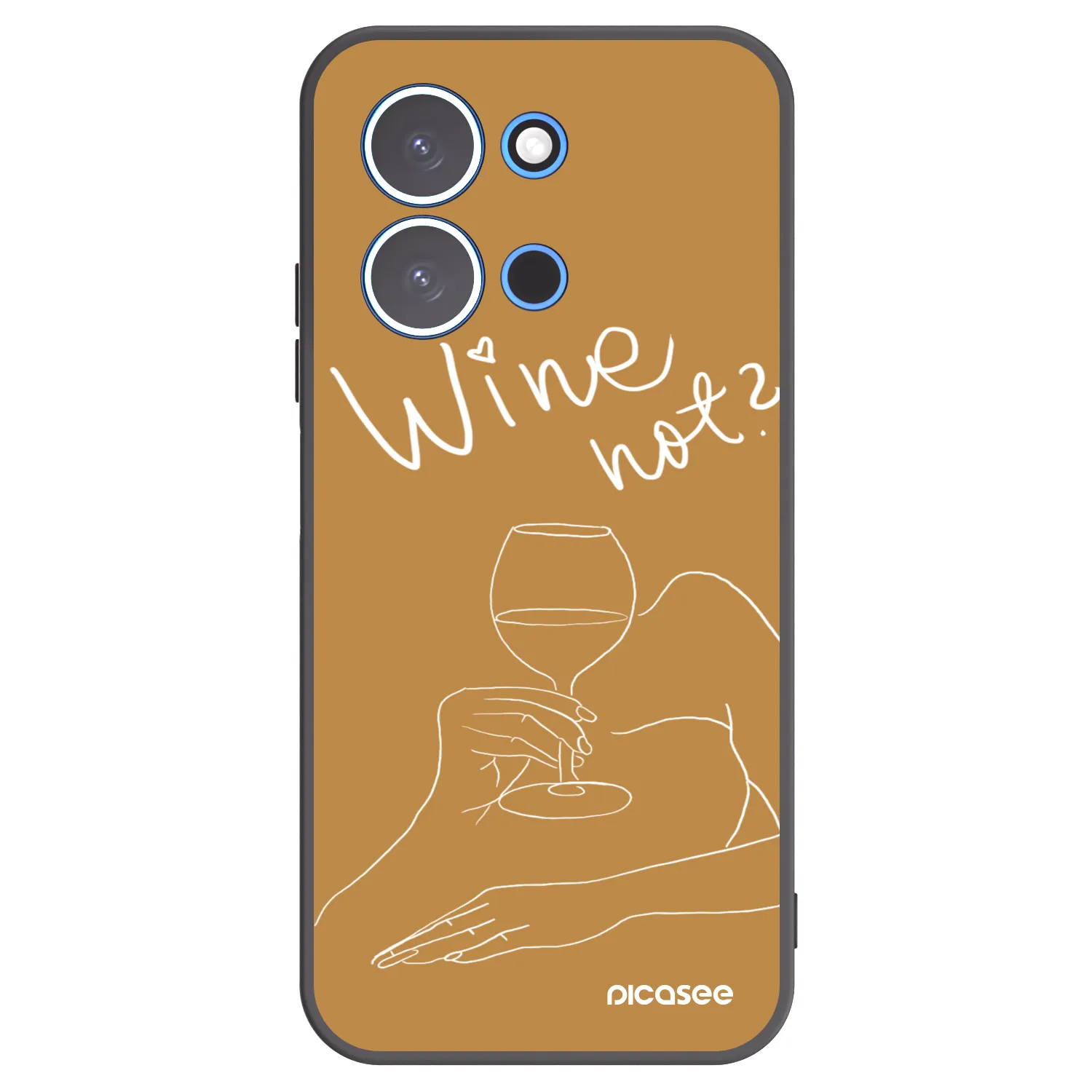 Picasee silikonowe czarne etui na Xiaomi Redmi 15C 4G - Wine not