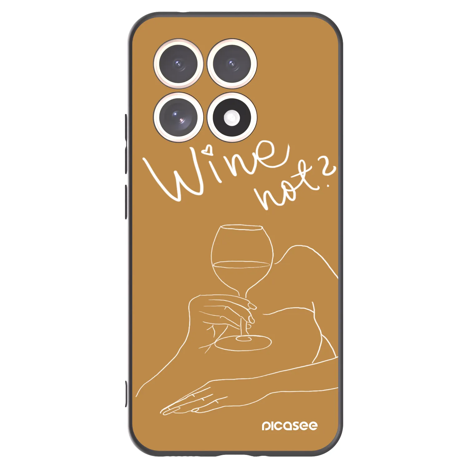 Picasee silikonowe czarne etui na Xiaomi 15T - Wine not