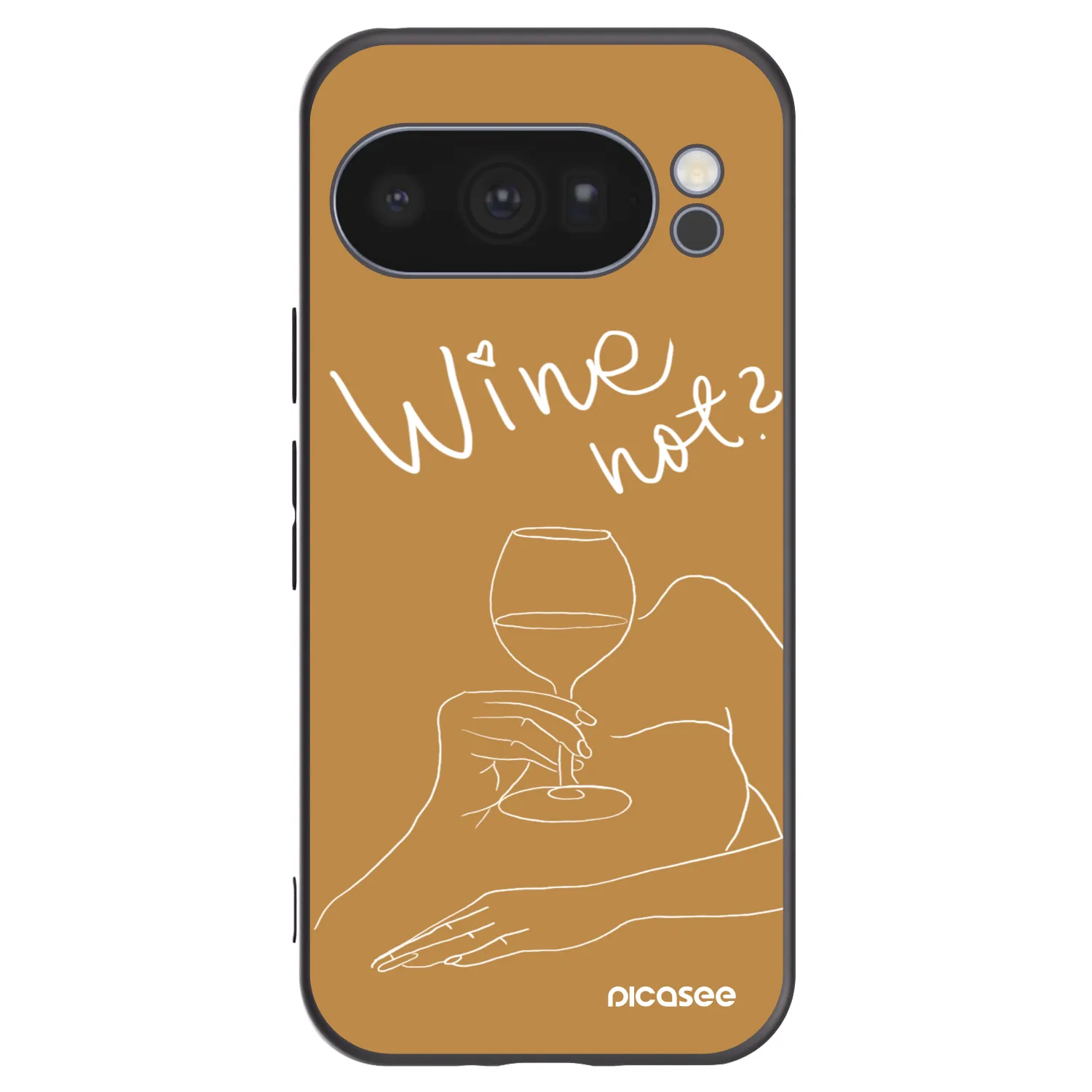Picasee silikonowe czarne etui na Google Pixel 10 Pro - Wine not