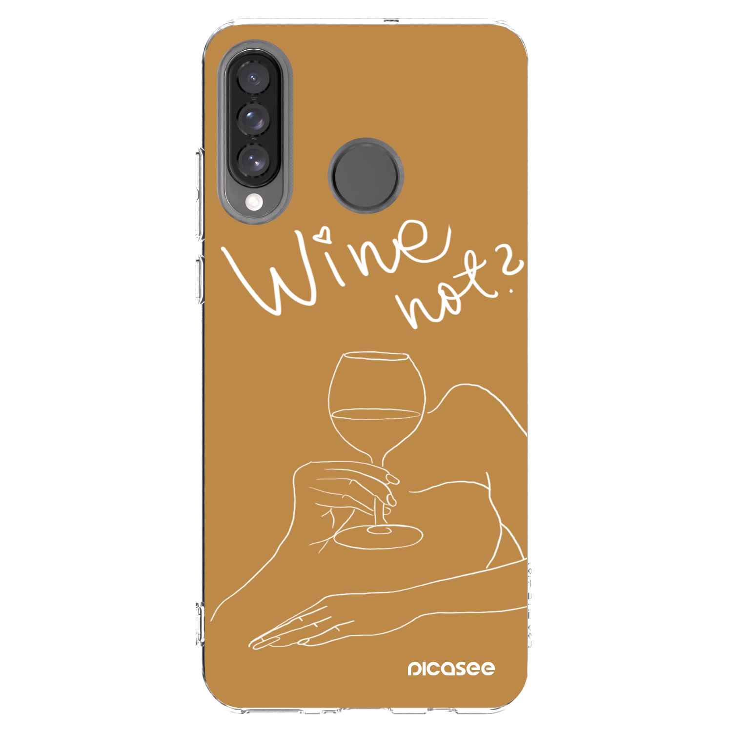 Picasee silikonowe przeźroczyste etui na Huawei P30 Lite - Wine not