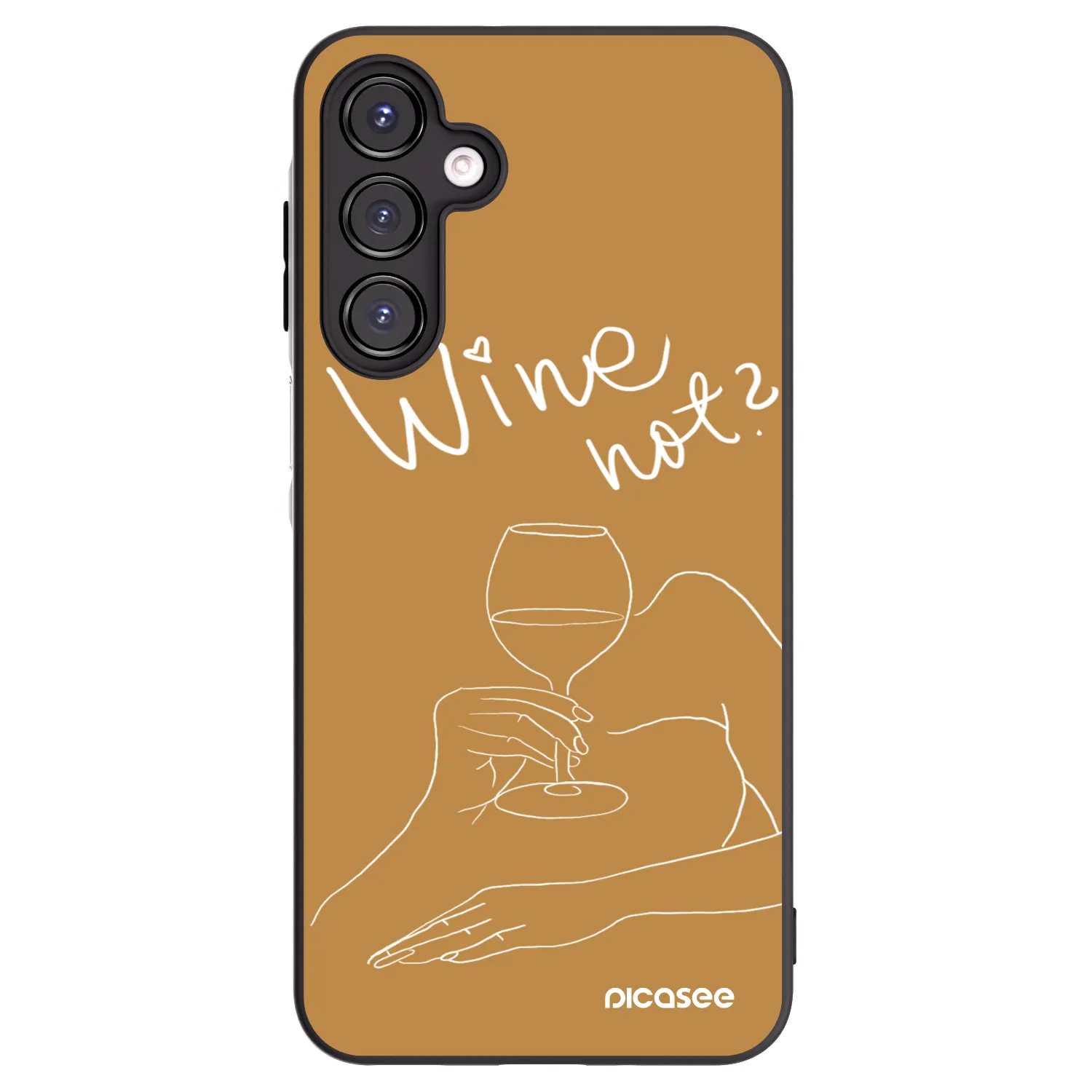 Picasee silikonowe czarne etui na Samsung Galaxy A16 4G - Wine not