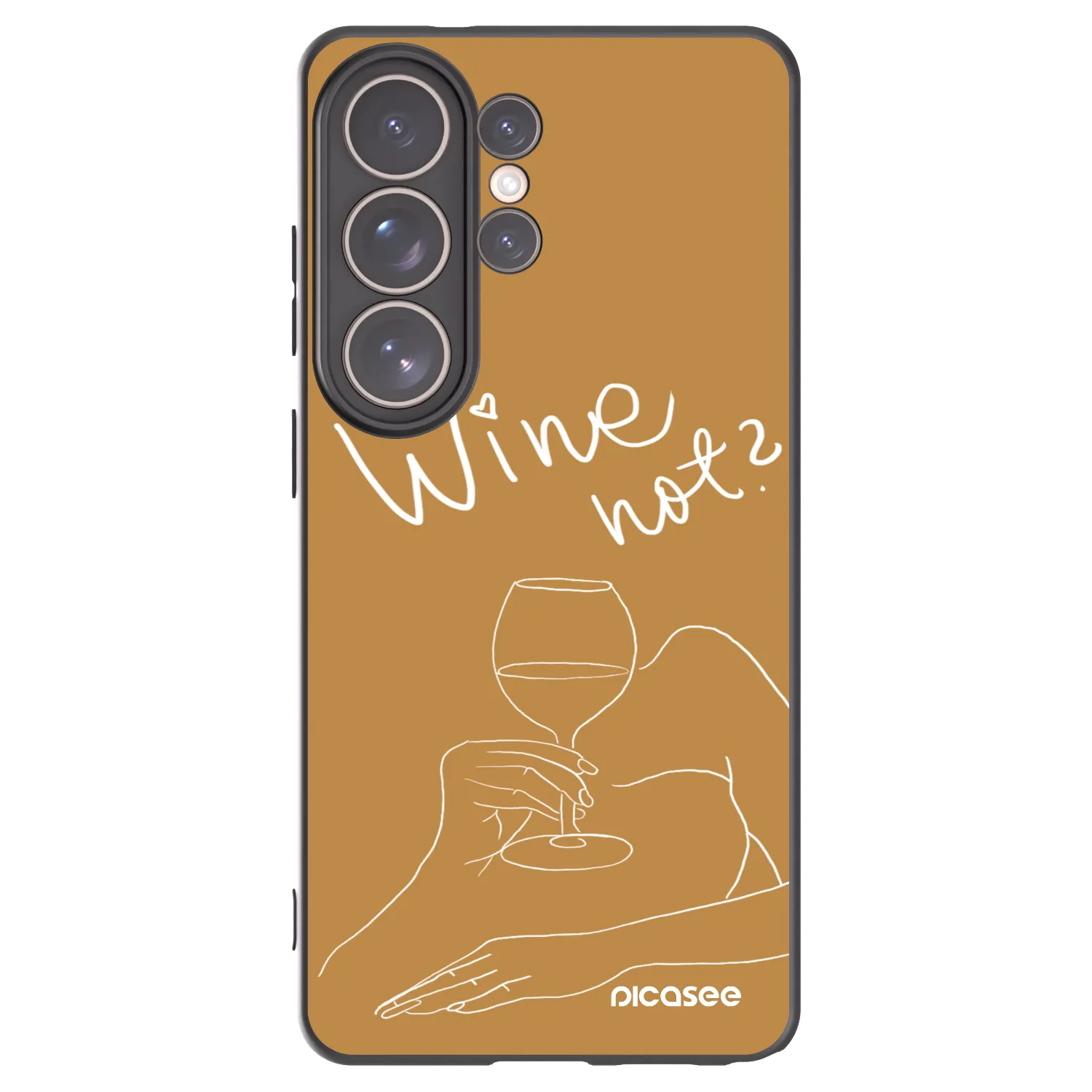 Picasee silikonowe czarne etui na Samsung Galaxy S26 Ultra - Wine not