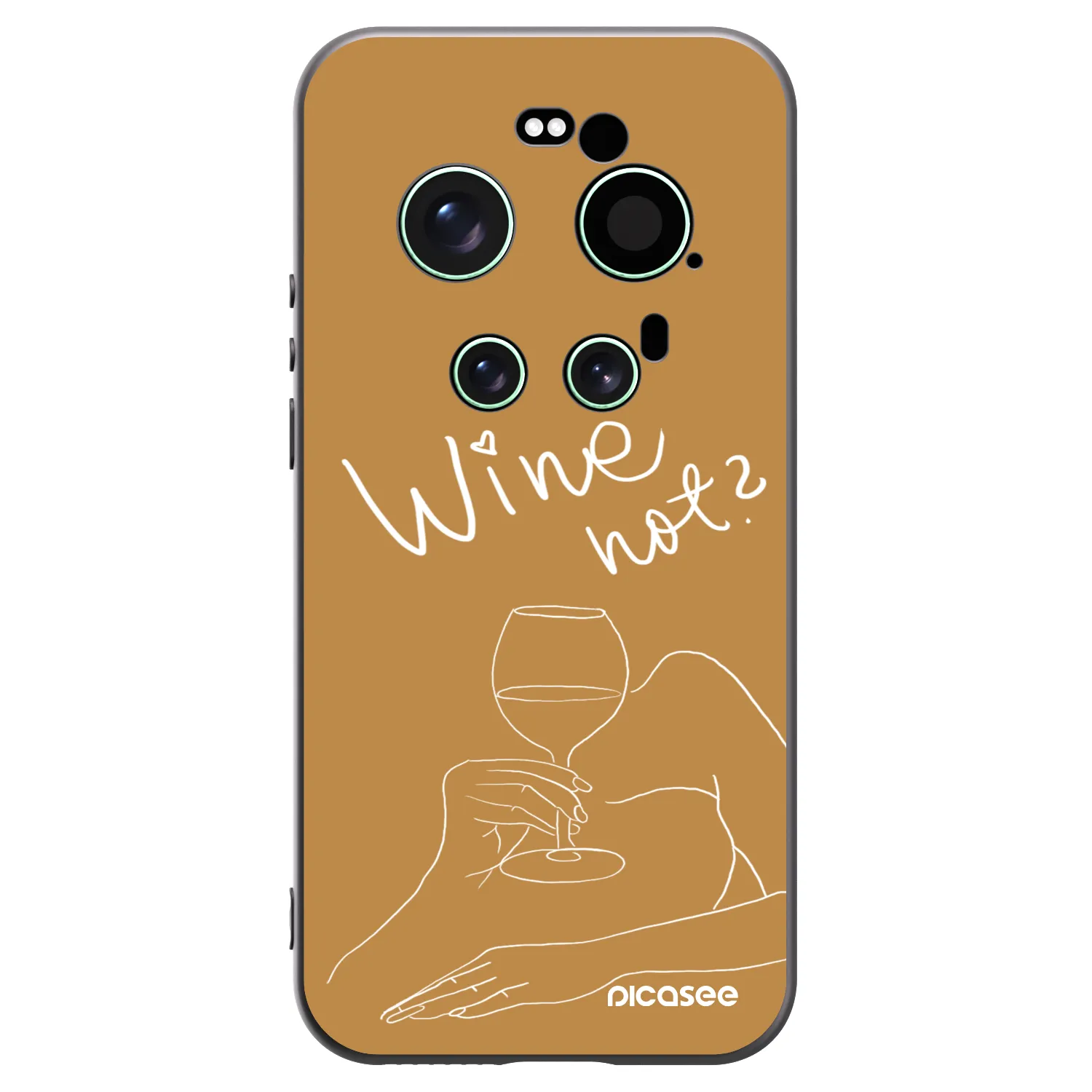 Picasee silikonowe czarne etui na Xiaomi 17 Ultra - Wine not