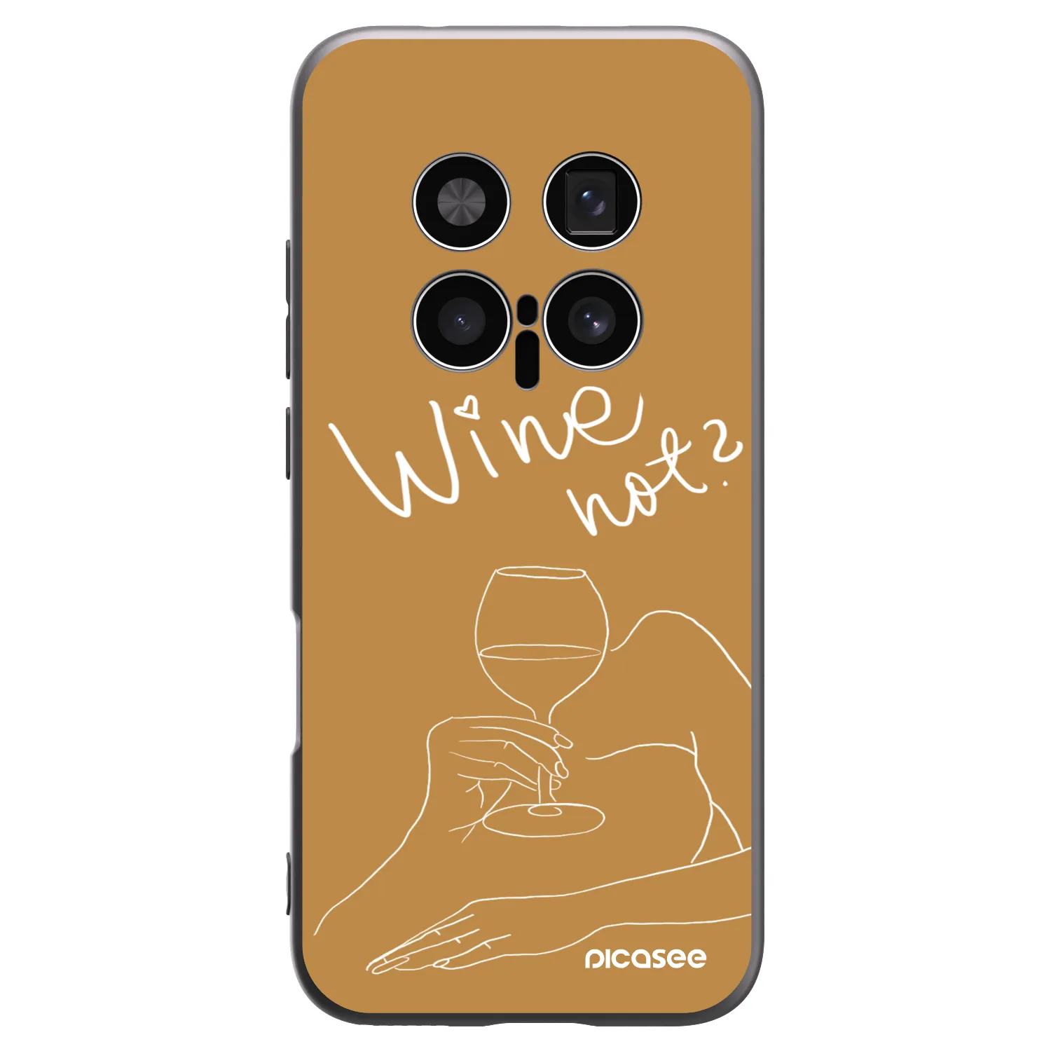 Picasee silikonowe czarne etui na Honor Magic8 Pro 5G - Wine not