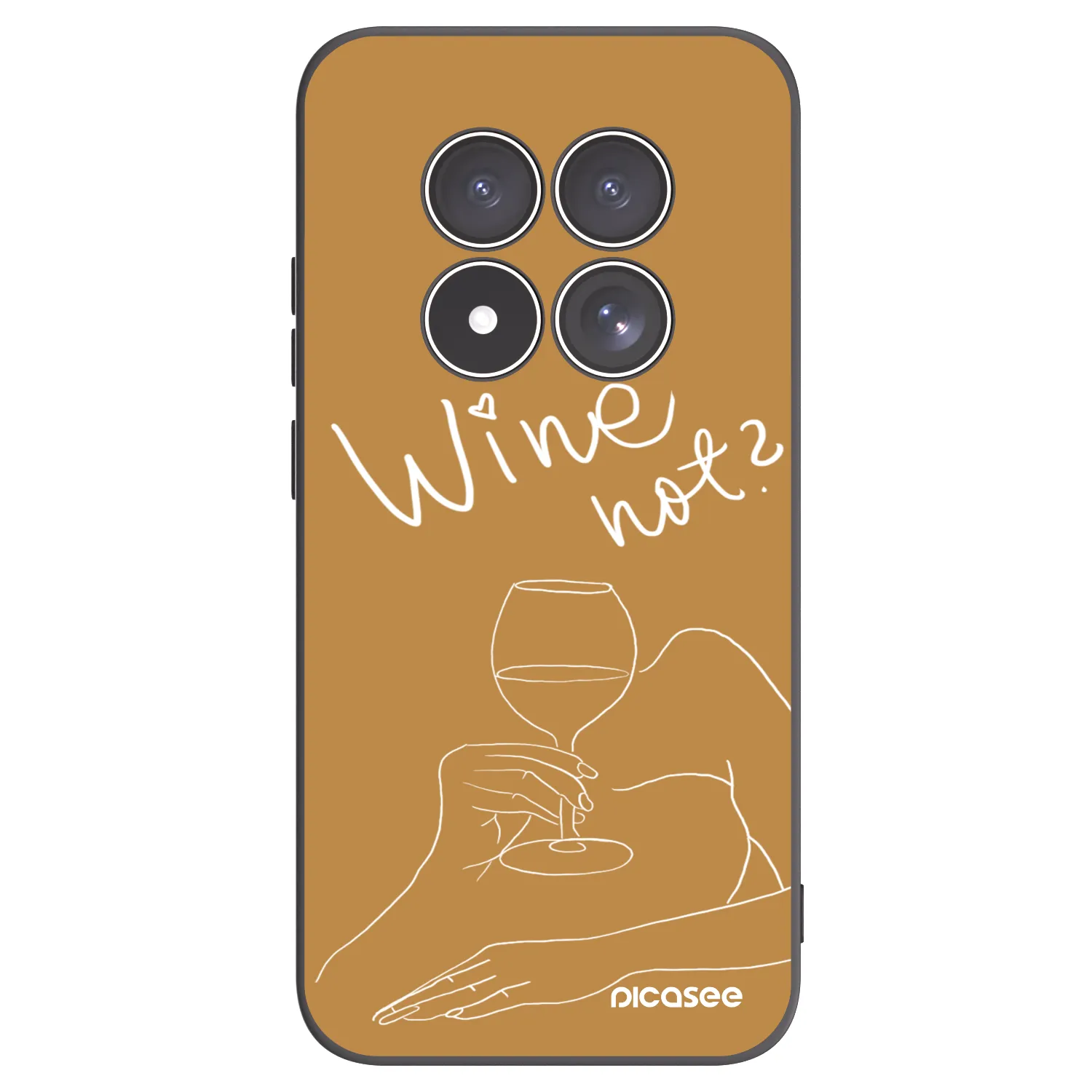 Picasee silikonowe czarne etui na Xiaomi Redmi Note 15 Pro 5G - Wine not