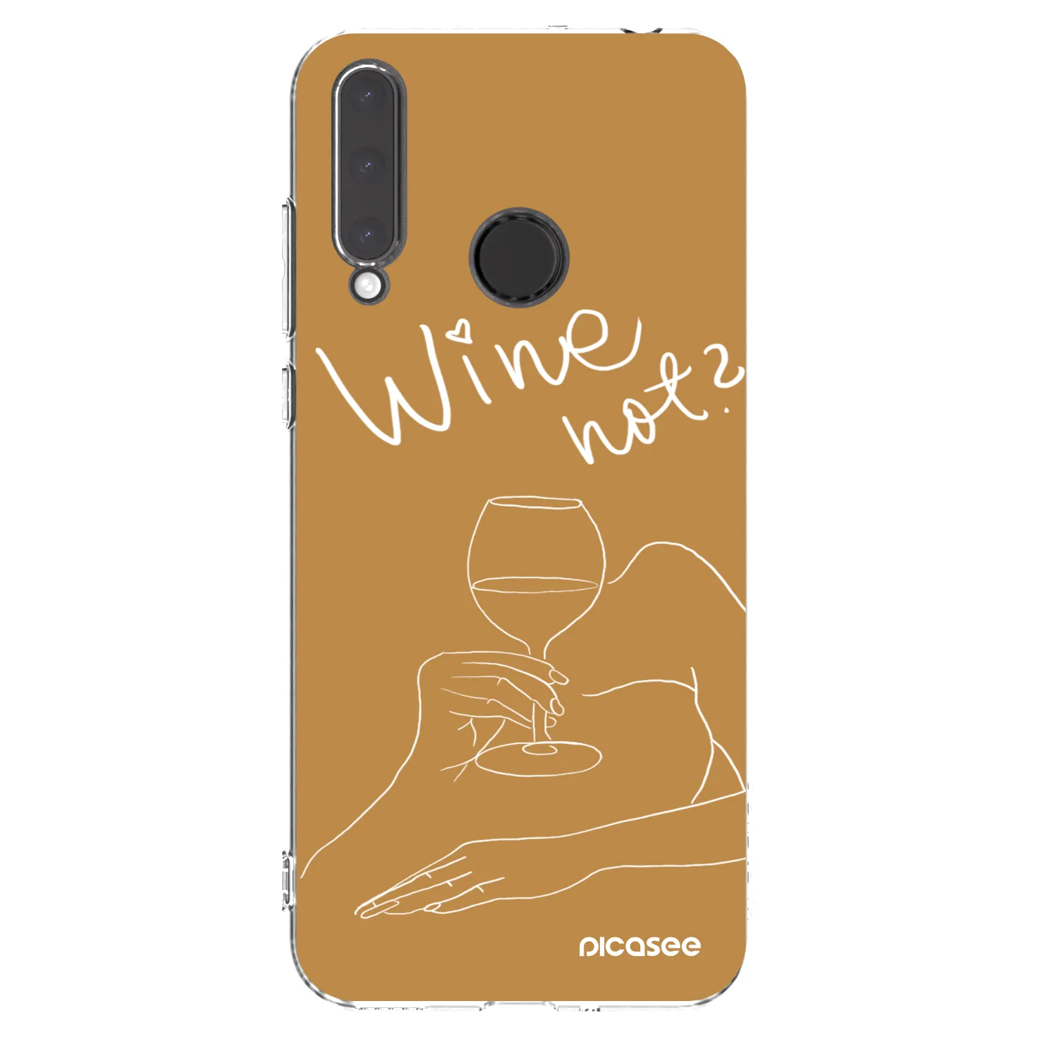Picasee silikonowe przeźroczyste etui na Honor 20 Lite - Wine not