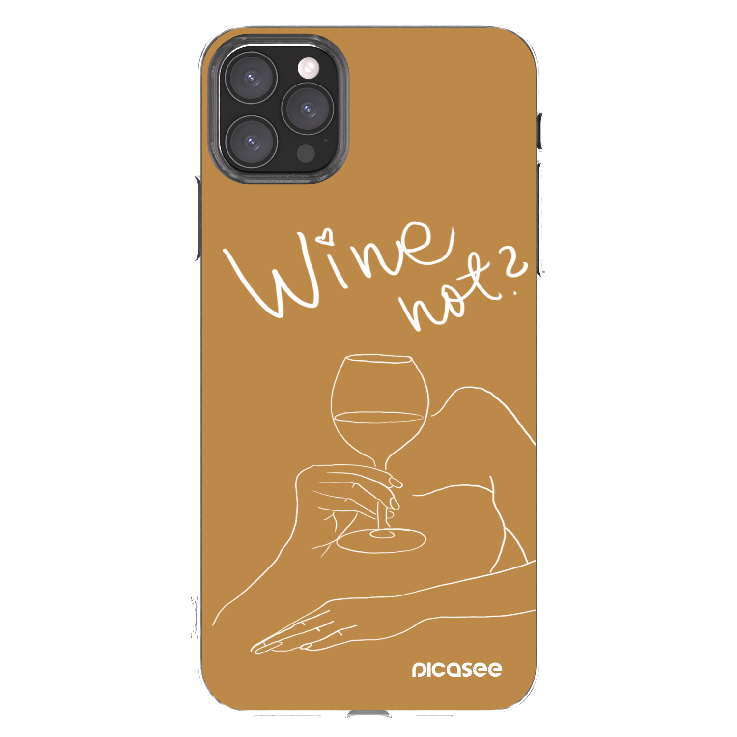 Picasee silikonowe przeźroczyste etui na Apple iPhone 11 Pro Max - Wine not