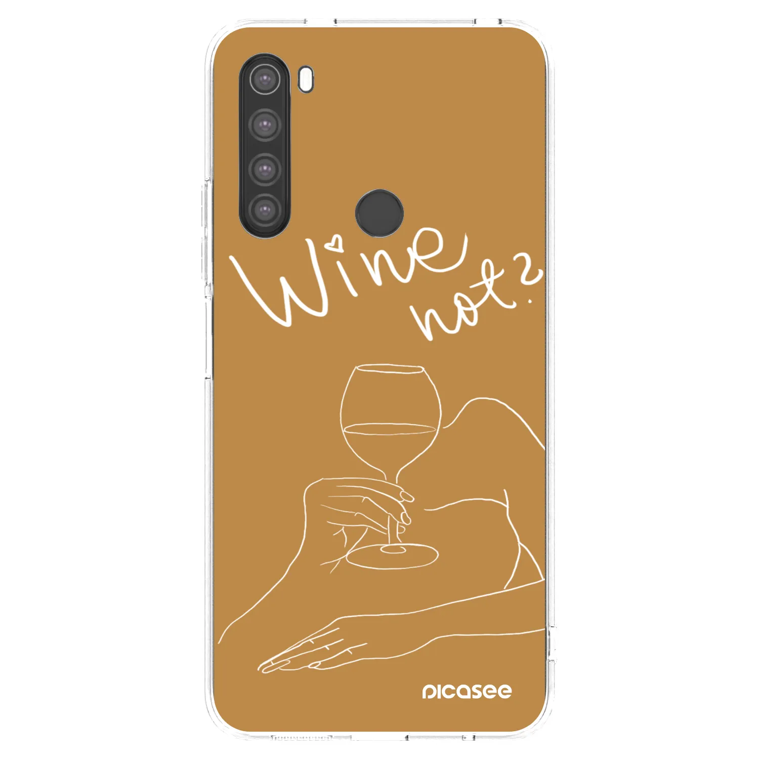 Picasee silikonowe przeźroczyste etui na Xiaomi Redmi Note 8 - Wine not