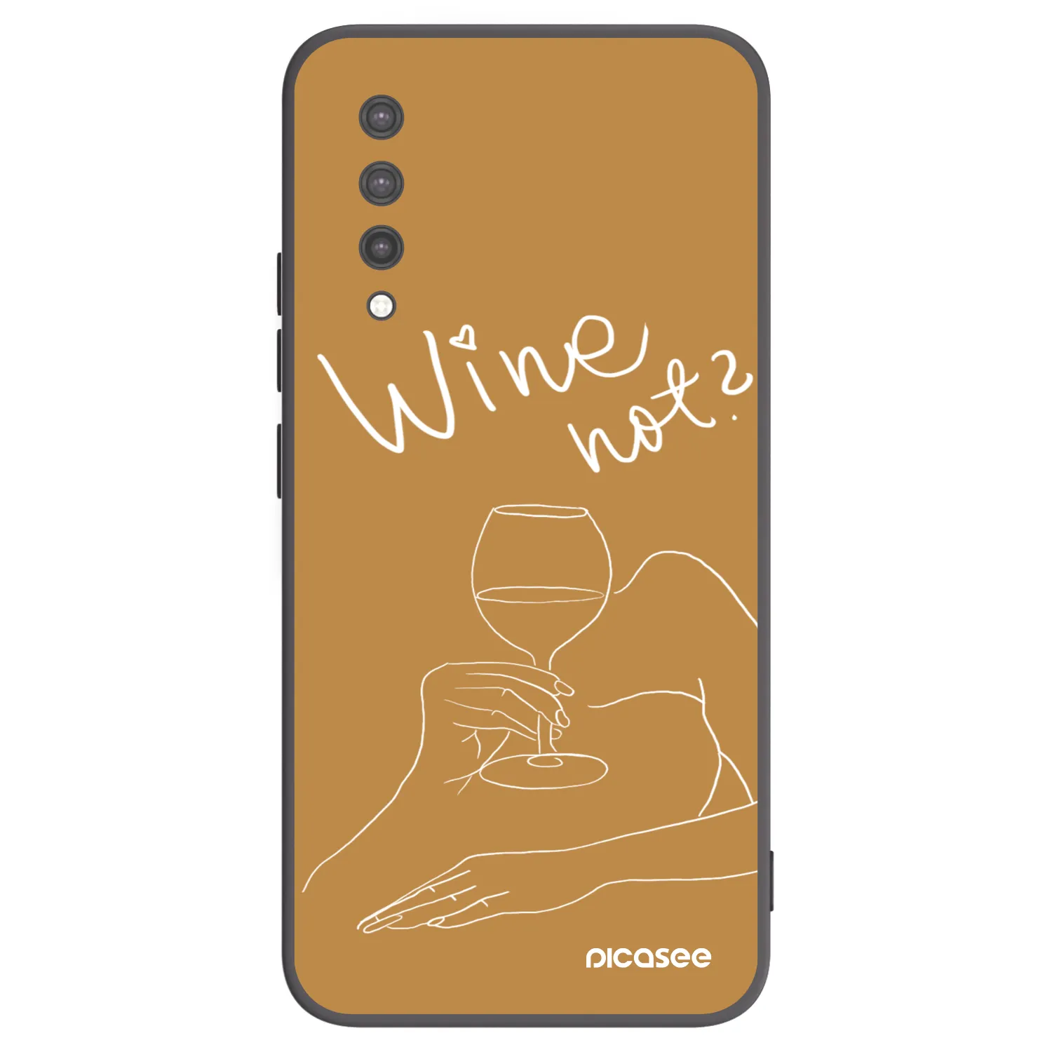 Picasee silikonowe czarne etui na Xiaomi Mi 9 Lite - Wine not