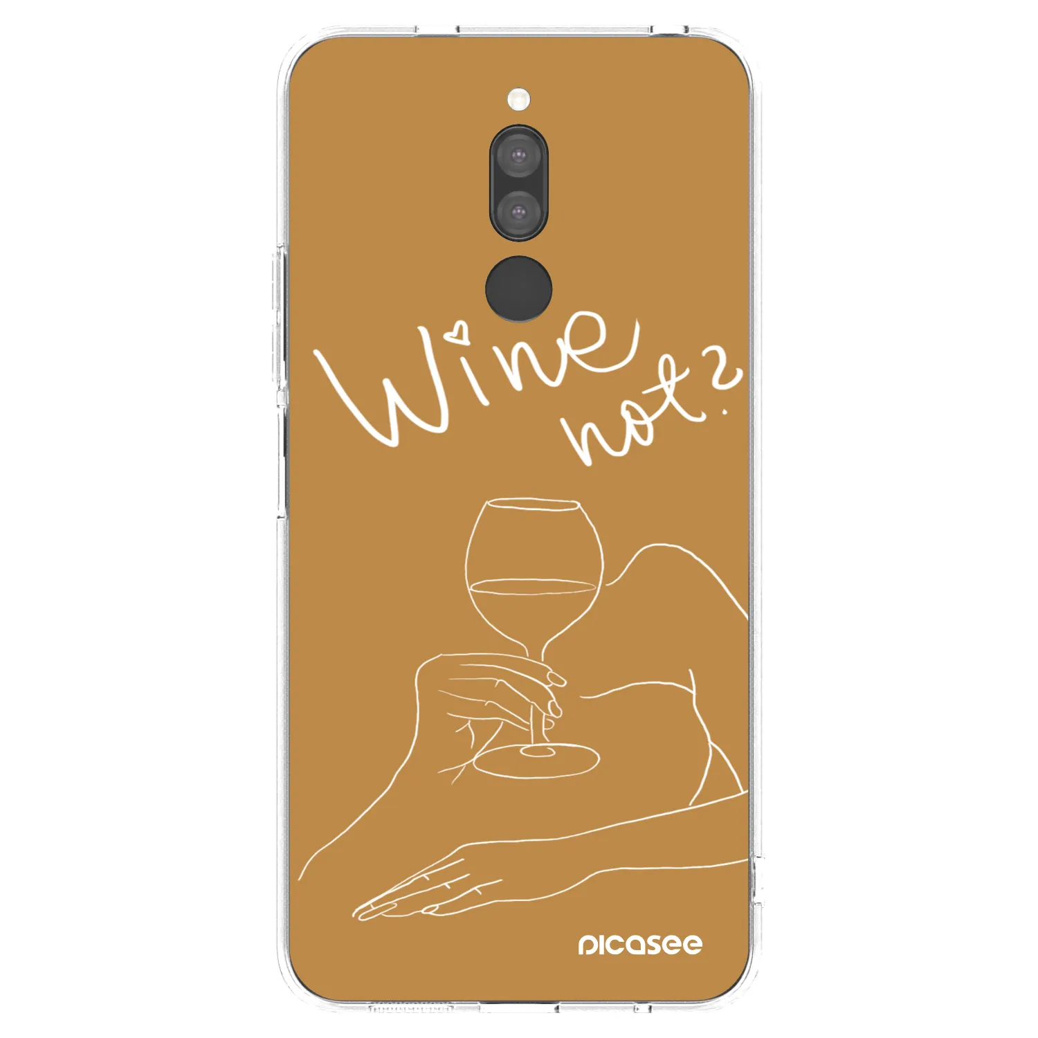 Picasee silikonowe przeźroczyste etui na Xiaomi Redmi 8 - Wine not
