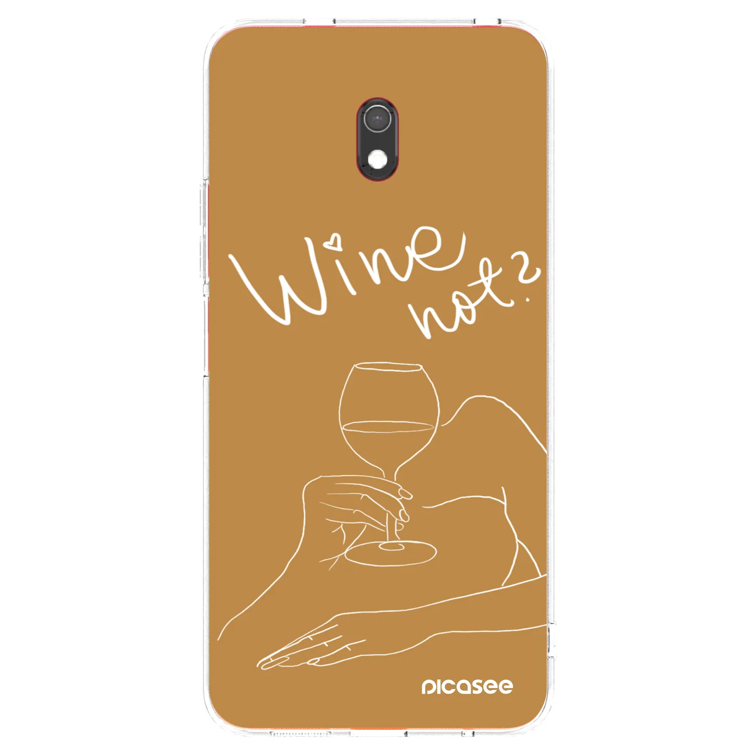 Picasee silikonowe przeźroczyste etui na Xiaomi Redmi 8A - Wine not