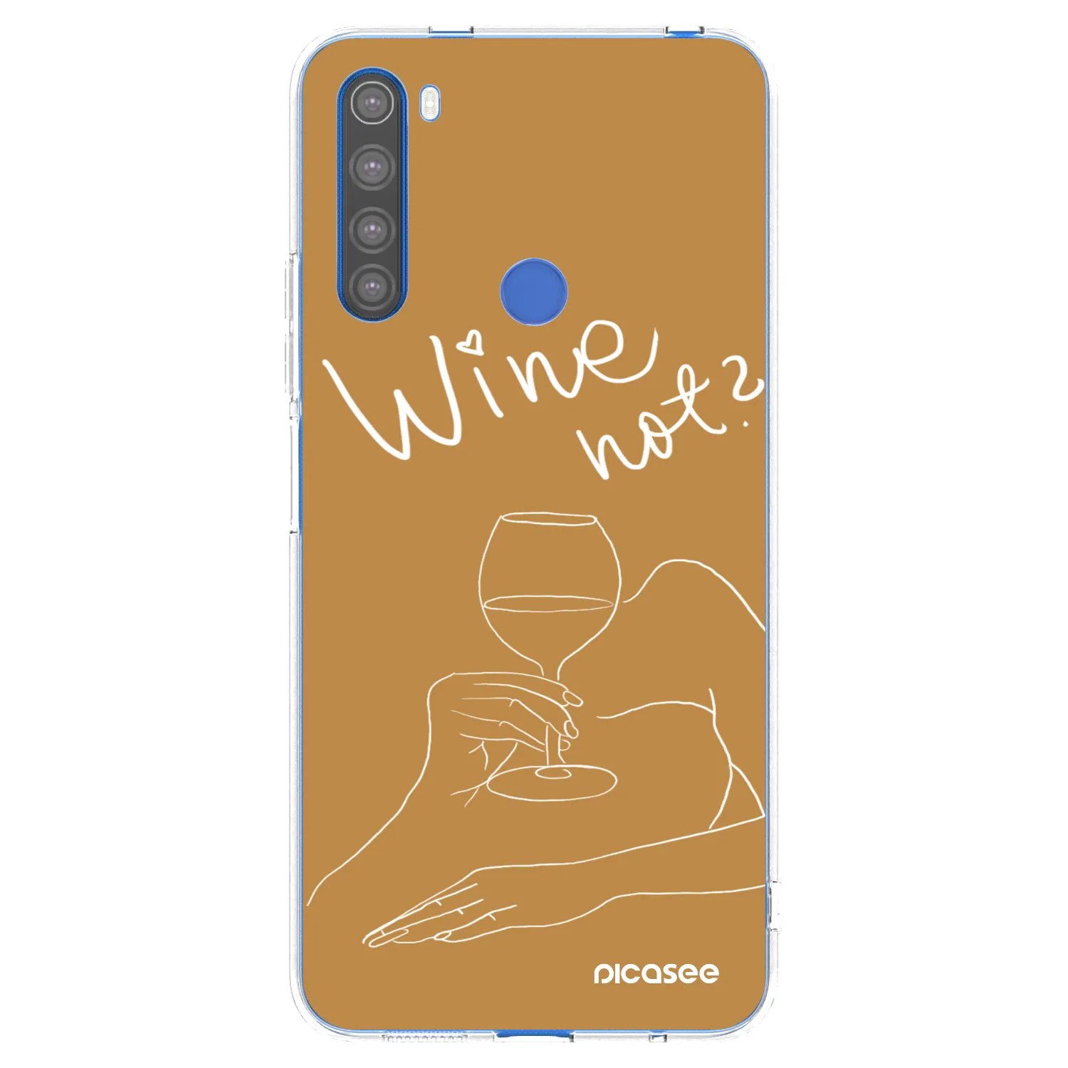 Picasee silikonowe przeźroczyste etui na Xiaomi Redmi Note 8T - Wine not