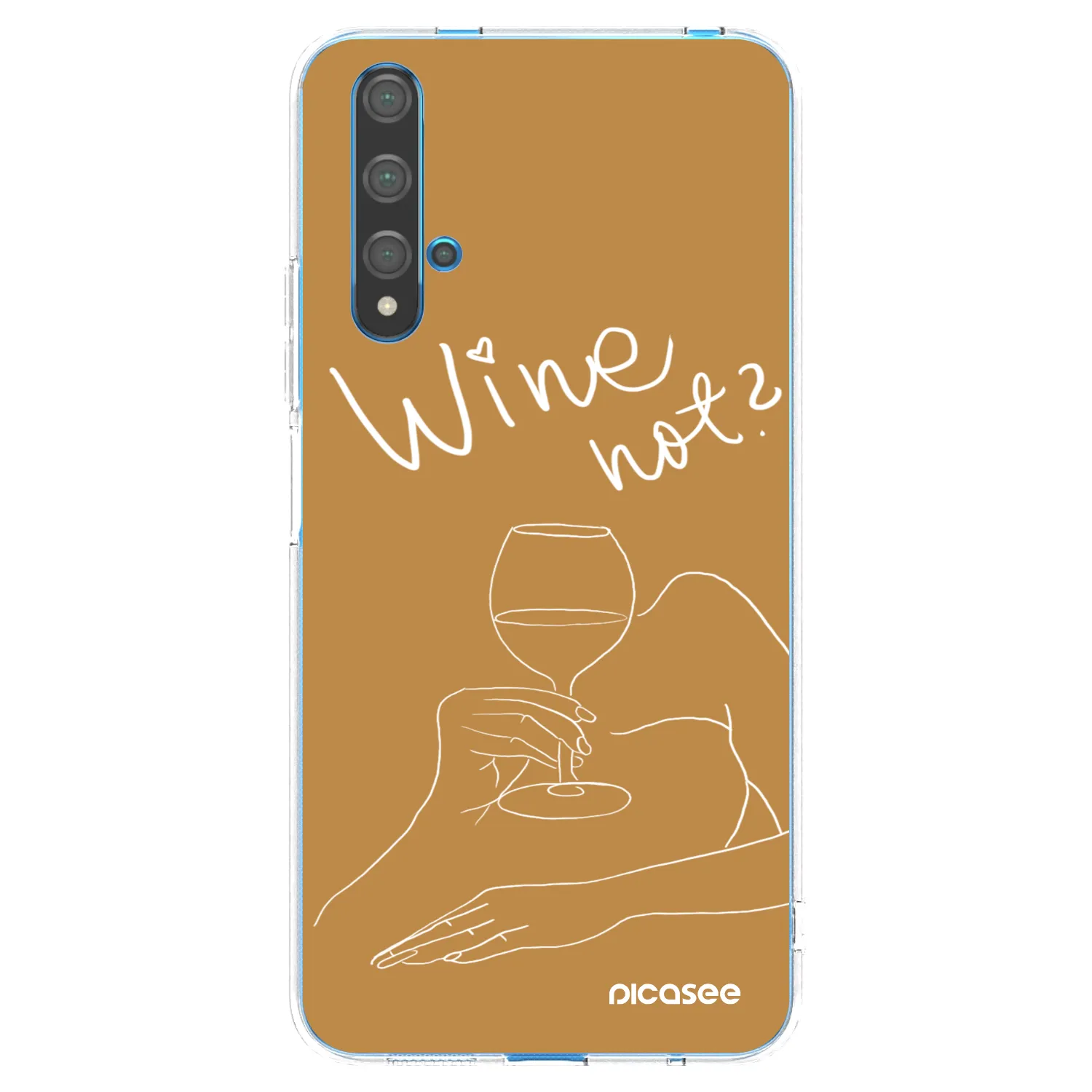 Picasee silikonowe przeźroczyste etui na Huawei Nova 5T - Wine not