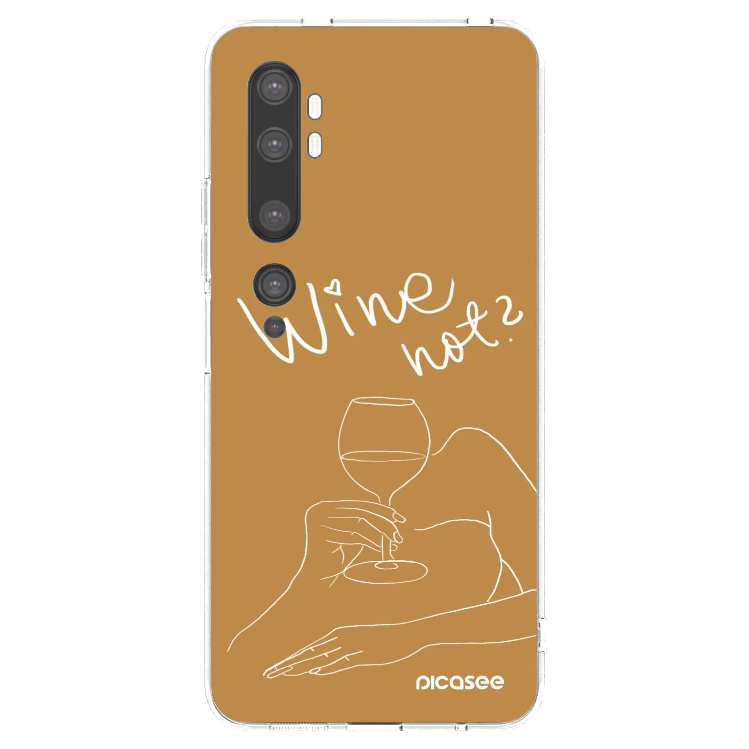 Picasee silikonowe przeźroczyste etui na Xiaomi Mi Note 10 (Pro) - Wine not