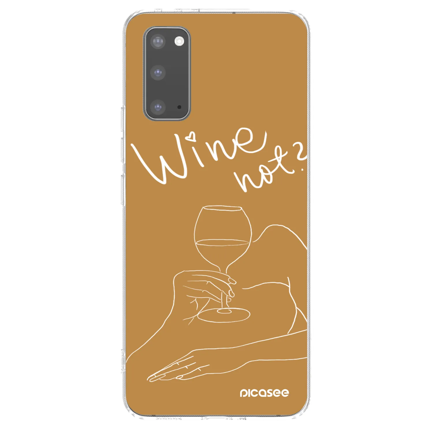Picasee silikonowe przeźroczyste etui na Samsung Galaxy S20 G980F - Wine not