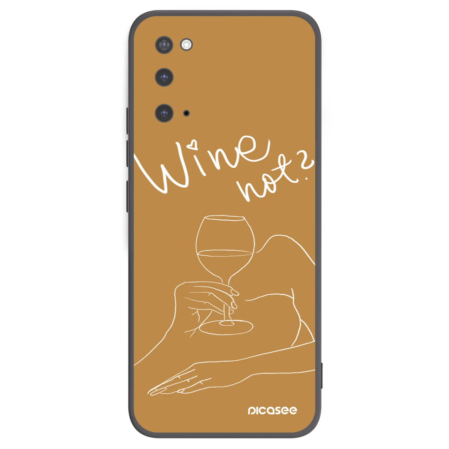 Picasee silikonowe czarne etui na Samsung Galaxy S20 G980F - Wine not