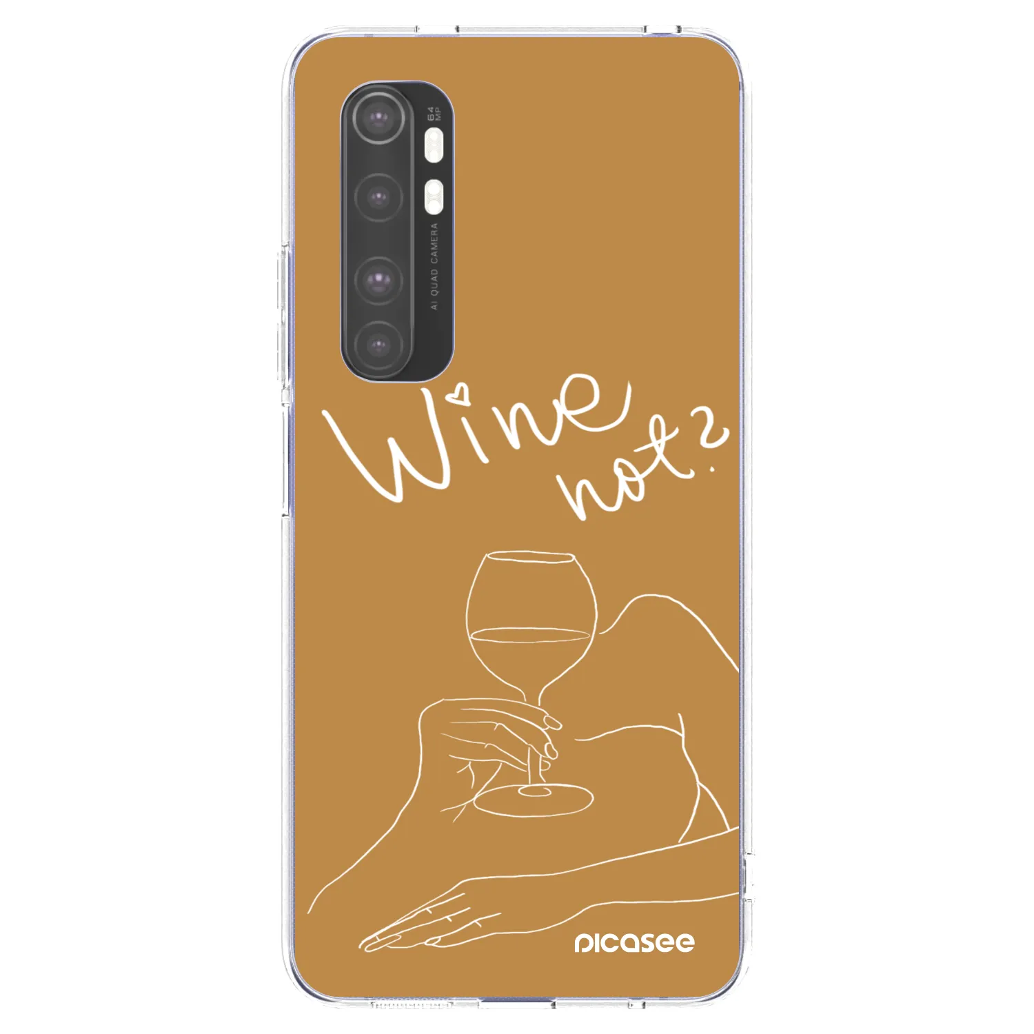 Picasee silikonowe przeźroczyste etui na Xiaomi Mi Note 10 Lite - Wine not