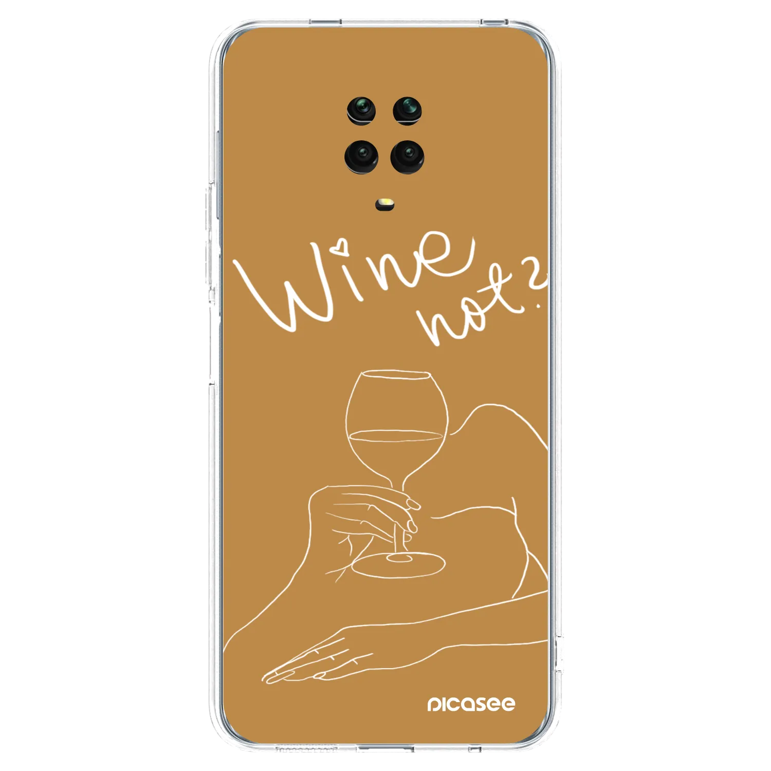 Picasee silikonowe przeźroczyste etui na Xiaomi Redmi Note 9S - Wine not