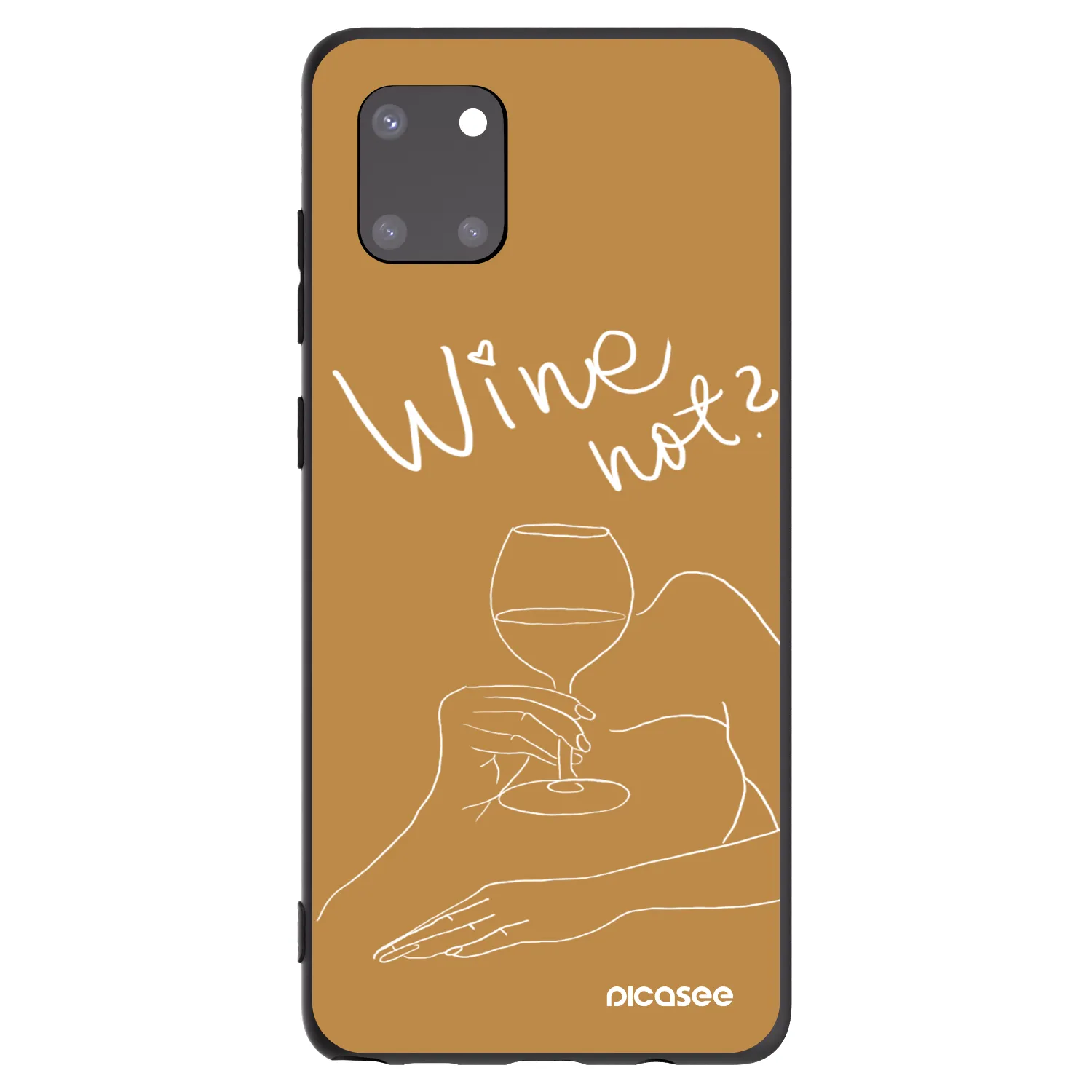 Picasee silikonowe czarne etui na Samsung Galaxy Note 10 Lite N770F - Wine not