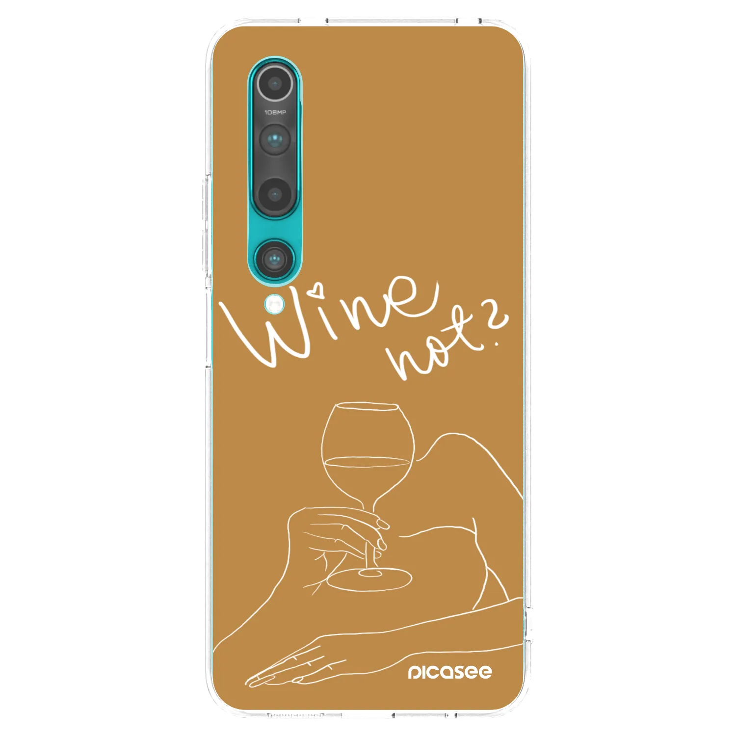 Picasee silikonowe przeźroczyste etui na Xiaomi Mi 10 - Wine not