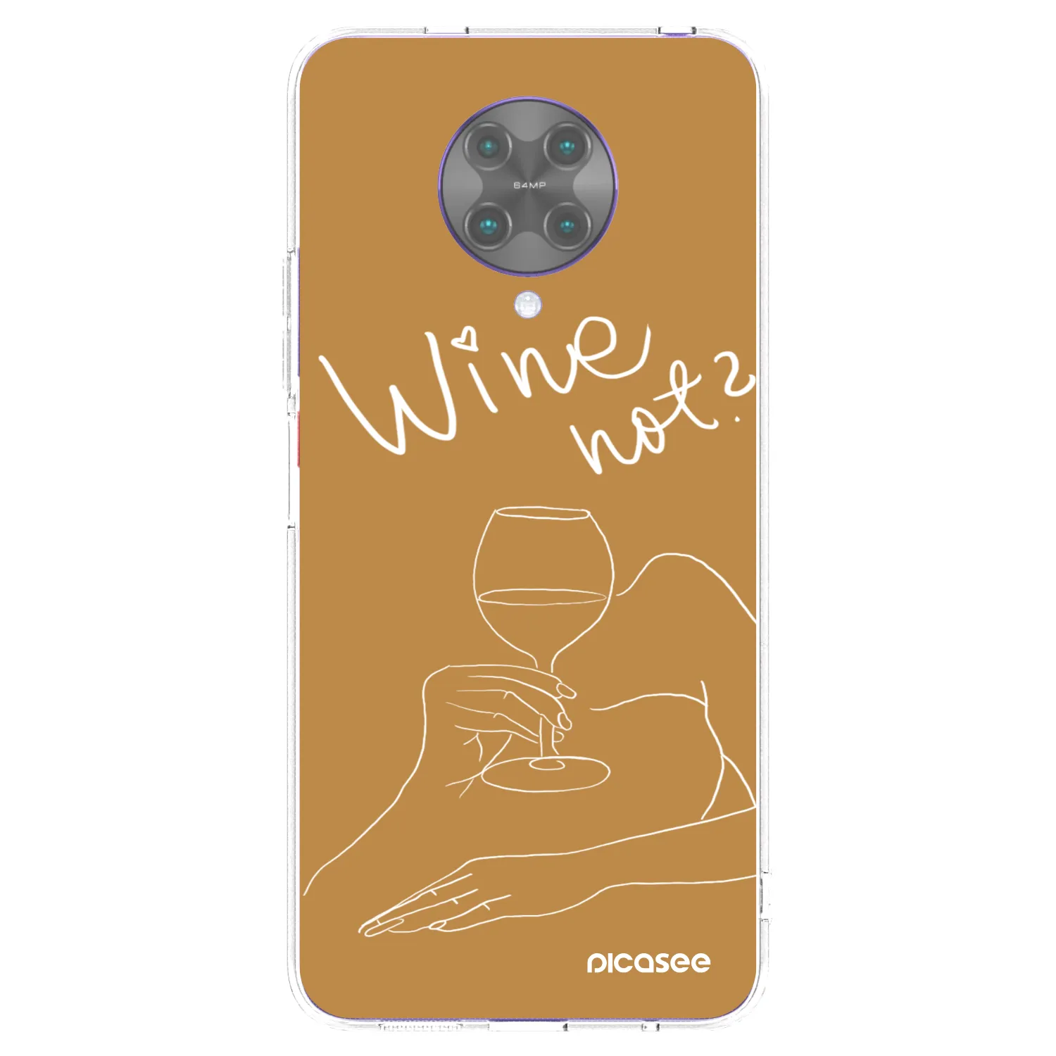 Picasee silikonowe przeźroczyste etui na Xiaomi Poco F2 Pro - Wine not