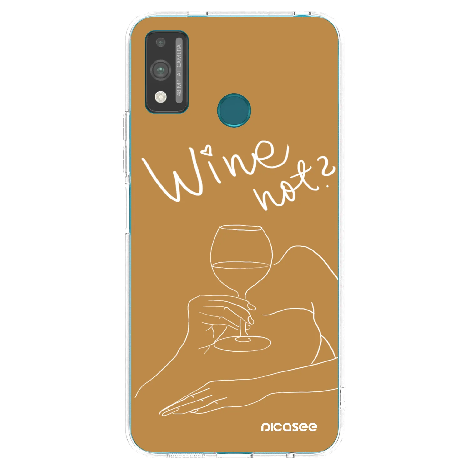 Picasee silikonowe przeźroczyste etui na Honor 9X Lite - Wine not