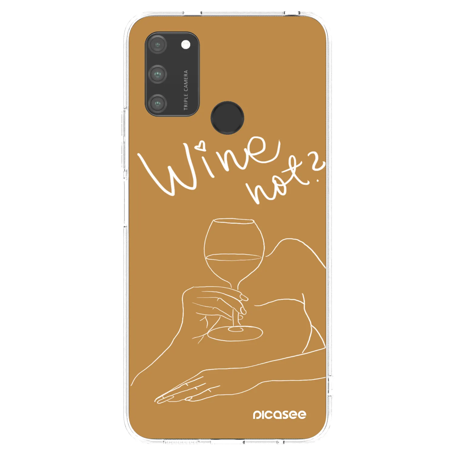 Picasee silikonowe przeźroczyste etui na Honor 9A - Wine not