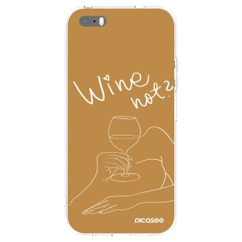 Picasee silikonowe przeźroczyste etui na Apple iPhone 5/5S/SE - Wine not