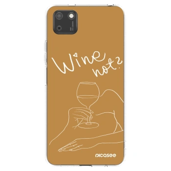 Picasee silikonowe przeźroczyste etui na Huawei Y5P - Wine not