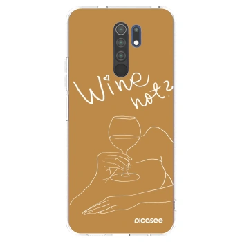 Picasee silikonowe przeźroczyste etui na Xiaomi Redmi 9 - Wine not