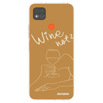 Picasee silikonowe przeźroczyste etui na Xiaomi Redmi 9C - Wine not