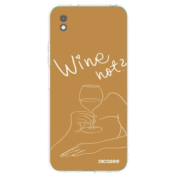 Picasee silikonowe czarne etui na Xiaomi Redmi 9A - Wine not