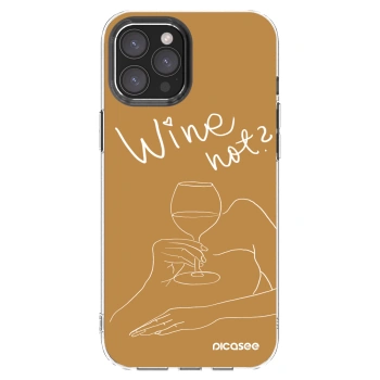 Picasee silikonowe przeźroczyste etui na Apple iPhone 12 Pro Max - Wine not