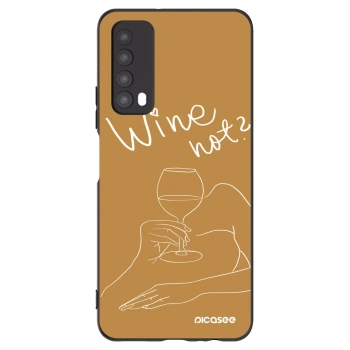 Picasee silikonowe czarne etui na Huawei P Smart 2021 - Wine not