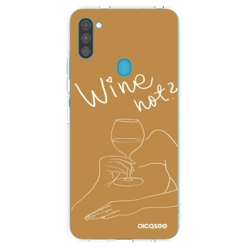 Picasee silikonowe przeźroczyste etui na Samsung Galaxy M11 - Wine not