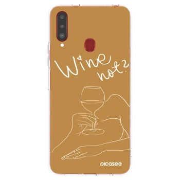 Picasee silikonowe przeźroczyste etui na Samsung Galaxy A20s - Wine not