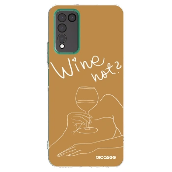 Picasee silikonowe przeźroczyste etui na Honor 10X Lite - Wine not