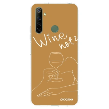 Picasee silikonowe przeźroczyste etui na Realme 6i - Wine not