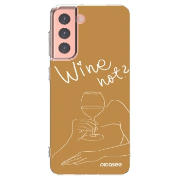 Picasee silikonowe przeźroczyste etui na Samsung Galaxy S21 5G G991B - Wine not