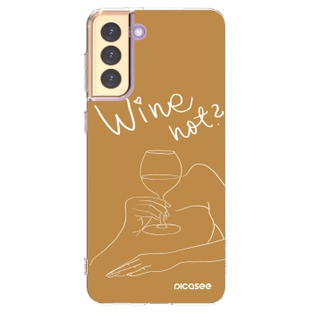 Picasee silikonowe przeźroczyste etui na Samsung Galaxy S21+ 5G G996F - Wine not