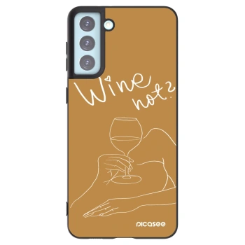 Picasee silikonowe czarne etui na Samsung Galaxy S21+ 5G G996F - Wine not