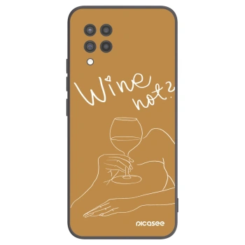 Picasee silikonowe czarne etui na Samsung Galaxy A42 A426B - Wine not