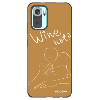 Picasee silikonowe czarne etui na Xiaomi Redmi Note 10 Pro - Wine not