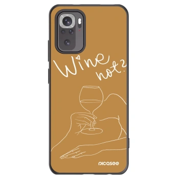 Picasee silikonowe czarne etui na Xiaomi Redmi Note 10S - Wine not
